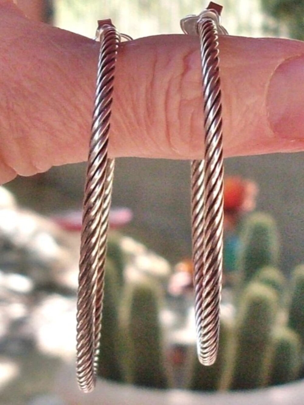 Current Item - David Yurman Cable Hoop Earrings - 2.5 Inches - DY Backs